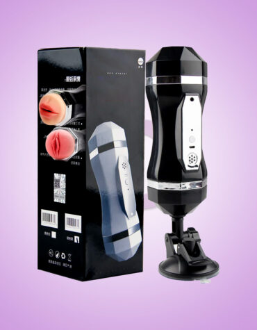 2 in 1 Mouth Vagina Hand Free Vibration with Sex Voice Masturbator