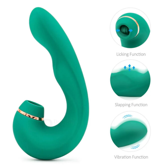 3 in 1 Clitoral Sucking G-spot Vibrator | Desire Toys