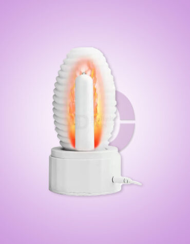 Realistic Textured Cup with Heating Rod Pocket Pussy Masturbator
