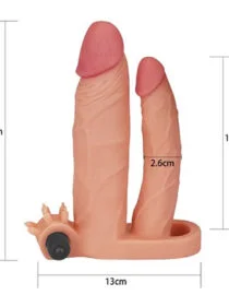 3 in 1 Soft Realistic Dildo For Double Penetration
