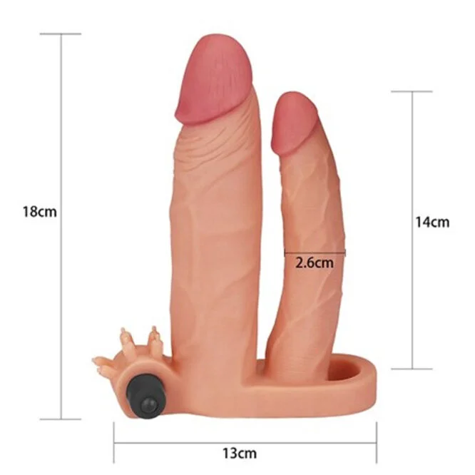 3 in 1 Soft Realistic Dildo For Double Penetration