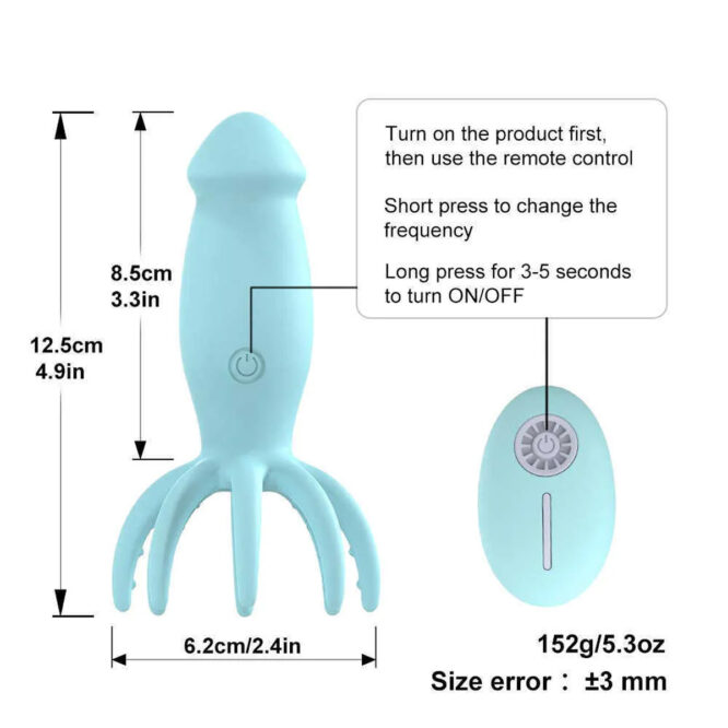 Remote Control Octopus Shape Dildo Vibrator | Desire Toys