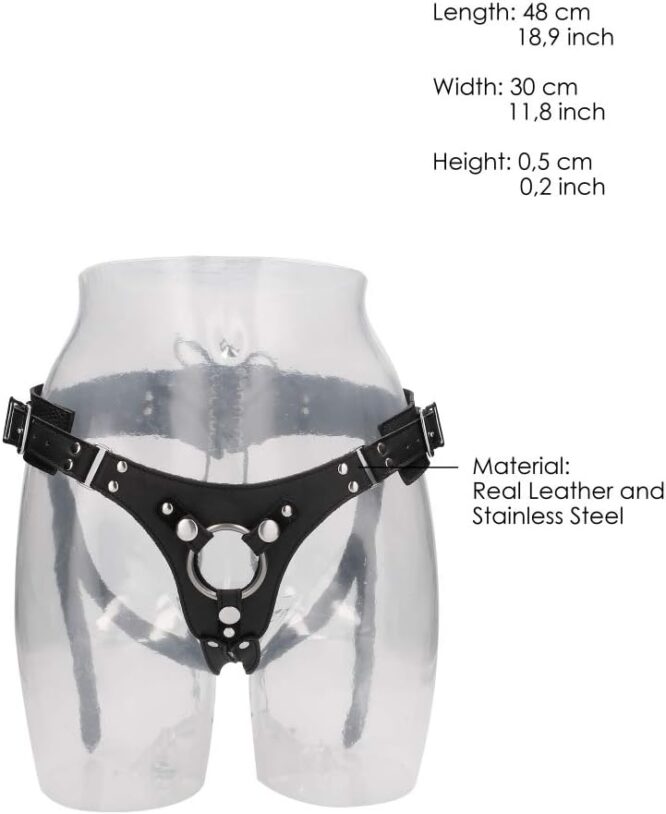 Enrapt Leather Strap-On Harness